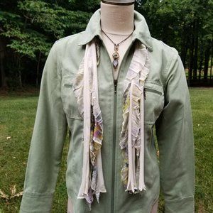 Pink purple yellow floral Flutter Scarf